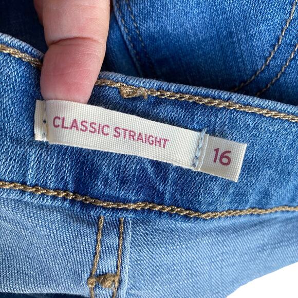 Levi’s Classic Straight Denim Jeans Women’s 16 Short Mid Rise Medium Wash NEW - Picture 9 of 9